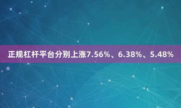 正规杠杆平台分别上涨7.56%、6.38%、5.48%